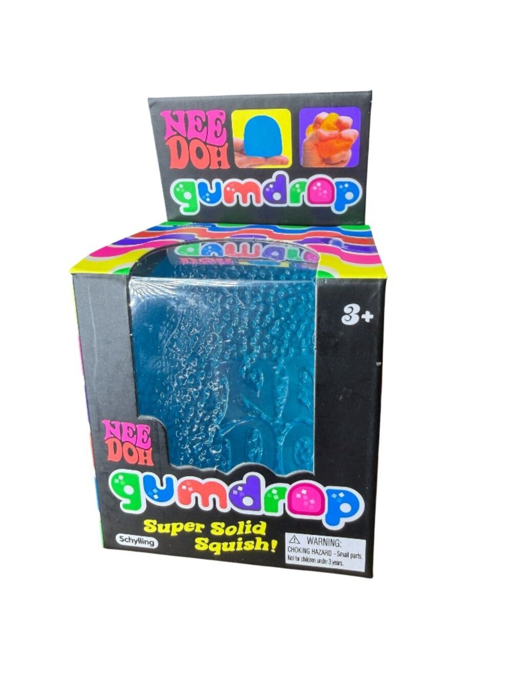 NeeDoh BLUE Gumdrop Super Solid Squish Schylling Authentic New